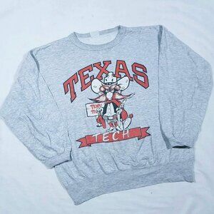 Vintage Texas Tech University Sweatshirt, Texas Tech Red Raiders Football Shirt